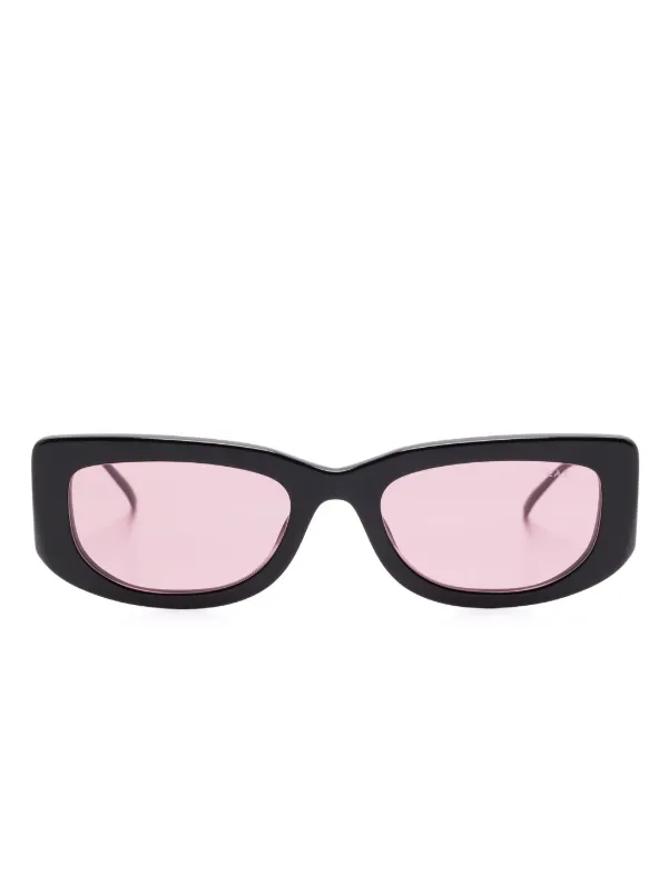 Prada Eyewear スクエアフレーム サングラス | ブラック | FARFETCH JP