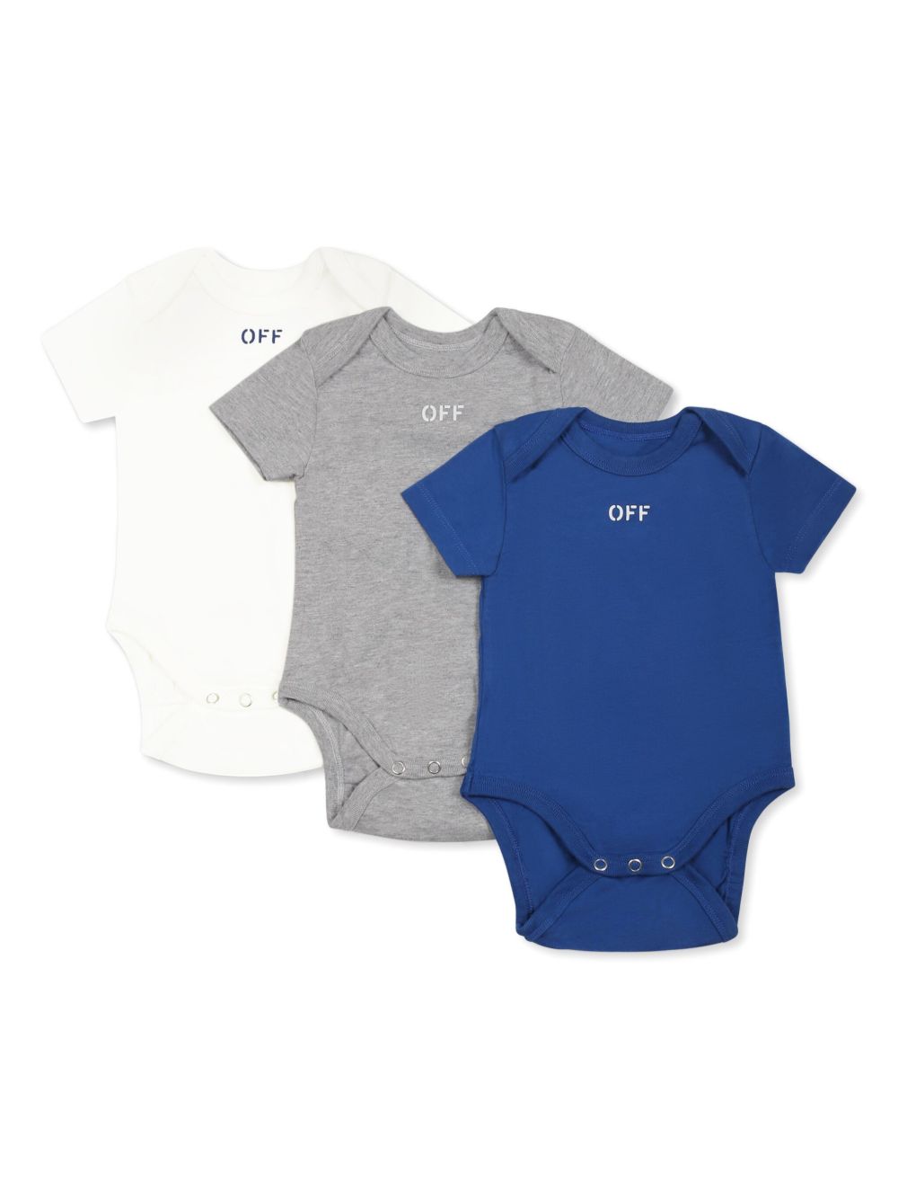 Off-White Kids logo-print cotton bodies (set of three)