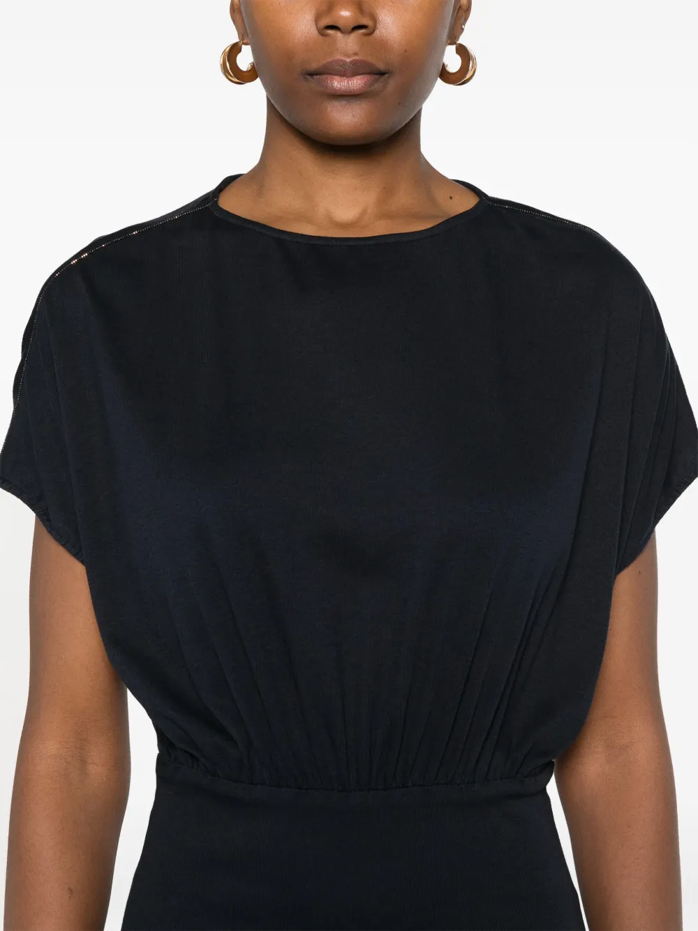 Fabiana Filippi Midi-jurk verfraaid met kralen Blauw