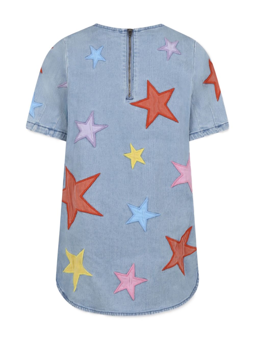 Stella McCartney Kids Jurk met sterpatch - Blauw