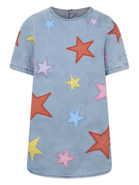 Stella McCartney Kids star-patch denim dress 