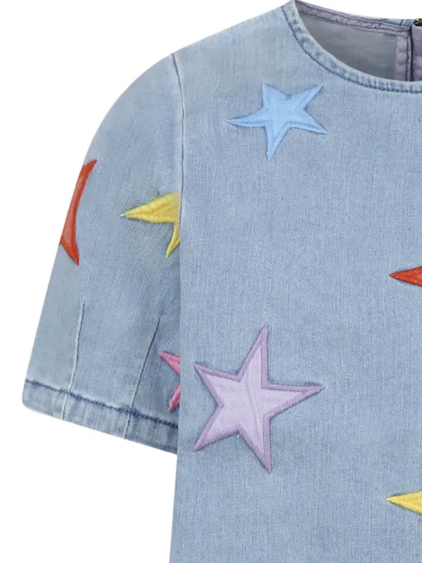 Stella McCartney Kids star-patch Denim Dress | Blue | FARFETCH Stella McCartney Kids star-patch Denim Dress | Blue | FARFETCH