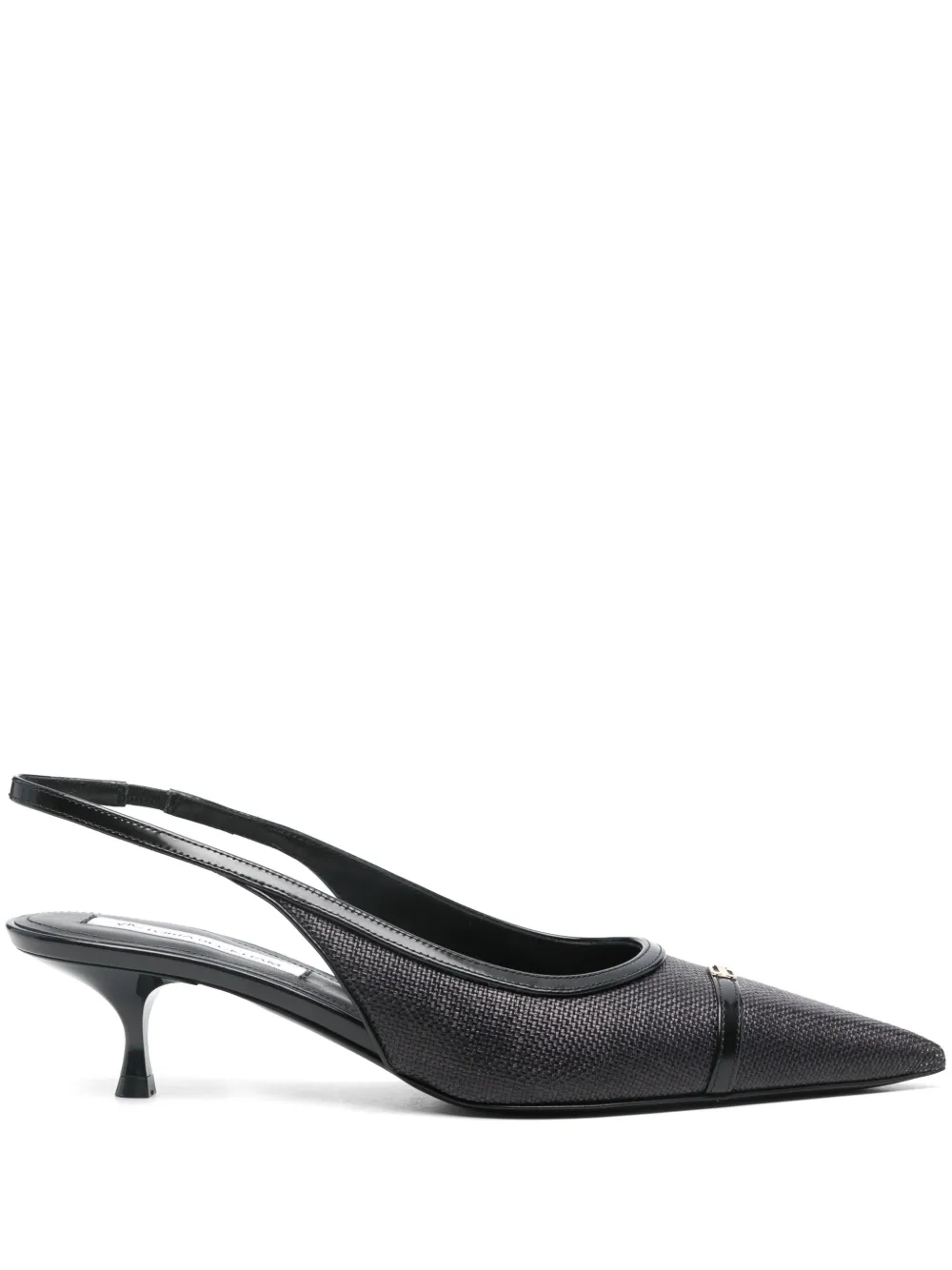 Victoria Beckham 50 mm canvas slingback pumps Zwart