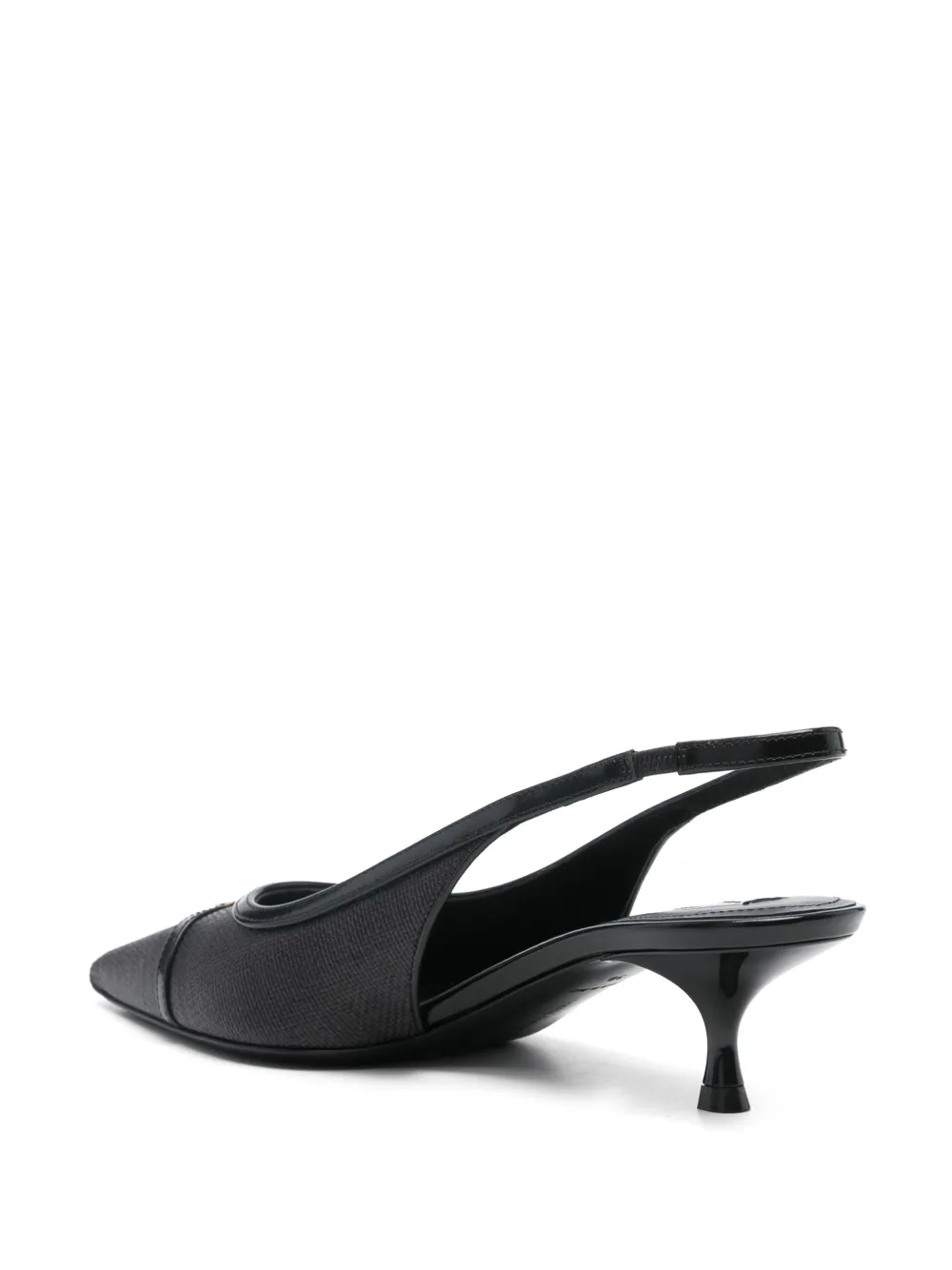 Victoria Beckham 50mm canvas slingback pumps Black