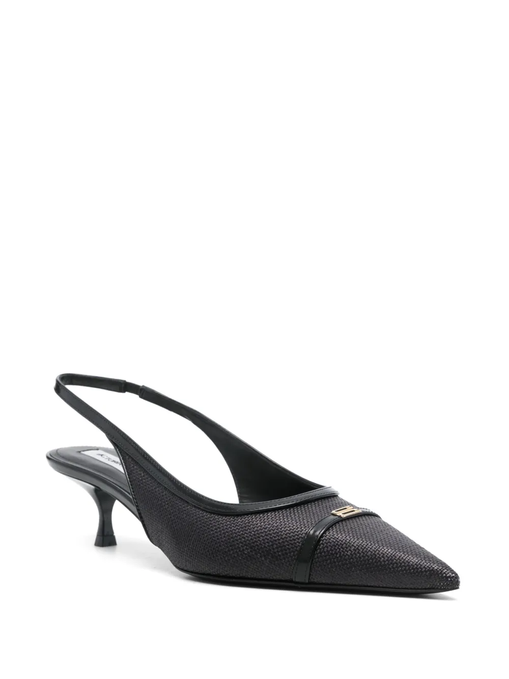 Victoria Beckham 50mm canvas slingback pumps Black