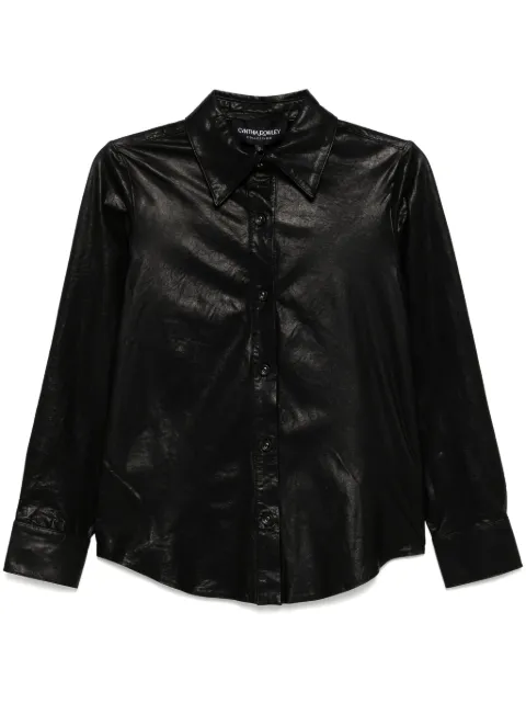 Cynthia Rowley leather shirt