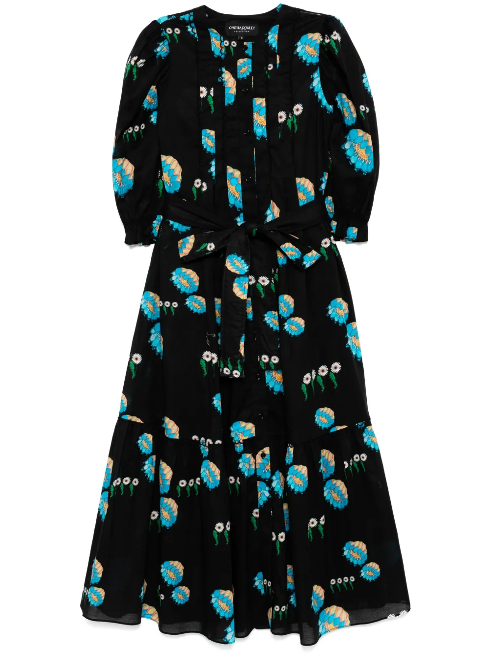 Cynthia Rowley robe à design plissé | noir | Image 1