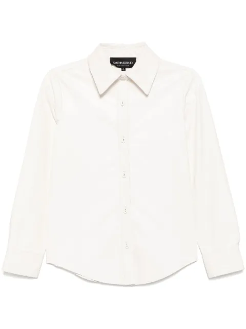 Cynthia Rowley camisa de cuero con botones