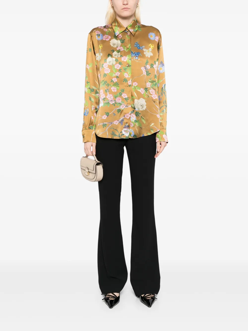 Cynthia Rowley Collectible zijden blouse - Goud