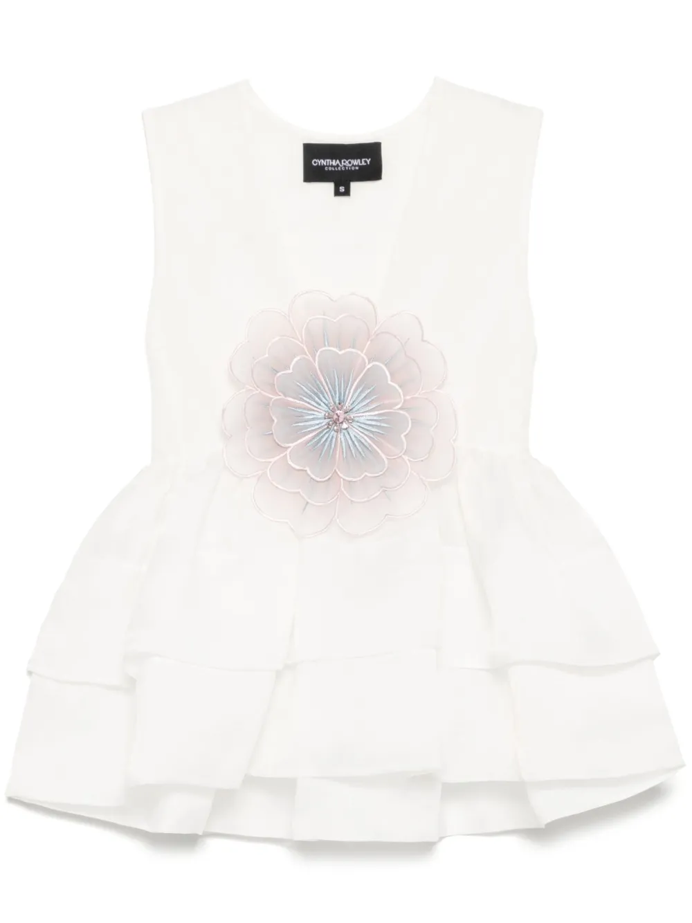 organza flower top