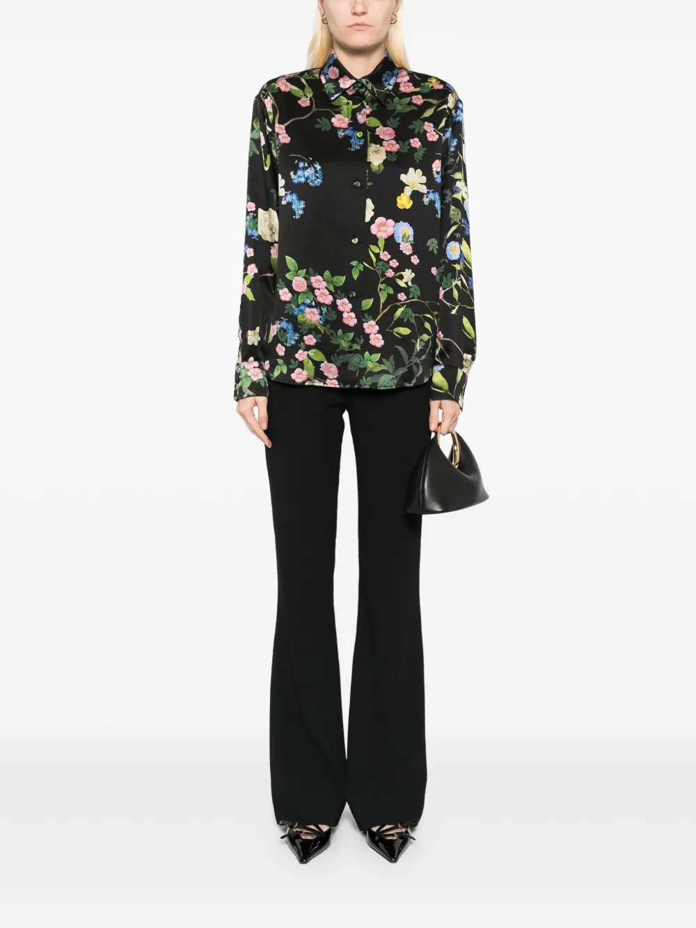 Cynthia Rowley Collectible zijden blouse - Zwart