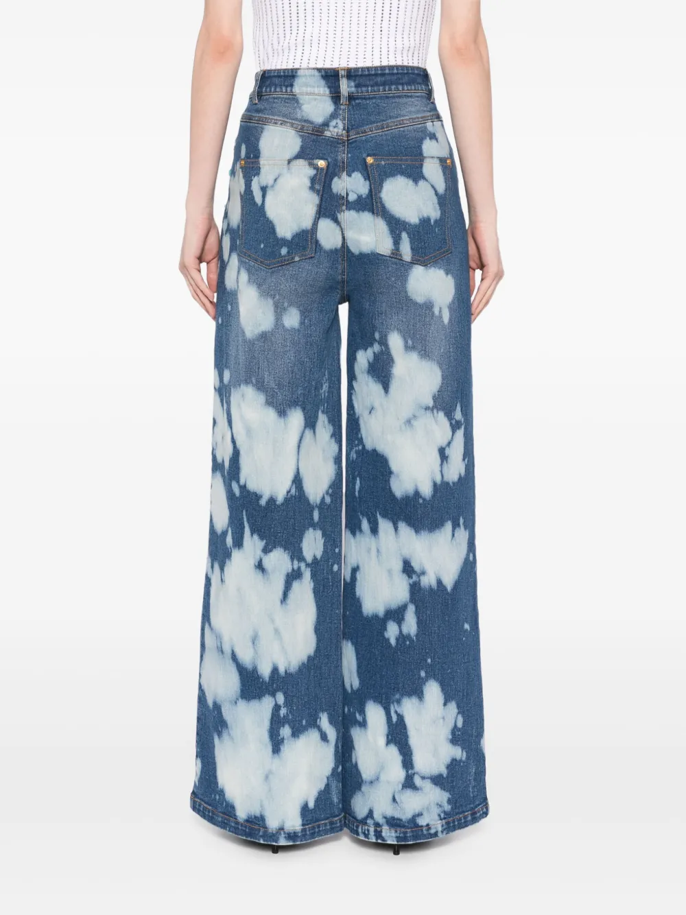 Cynthia Rowley Turquoise gebleekte jeans Blauw