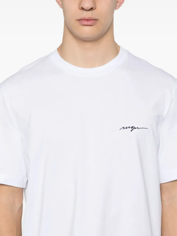 Tシャツ・カットソー MSGM T-SHIRT WITH EMBROIDERED LOGO (3040MM125_21707618) Round neck cotton T-shirt with embroidered logo - MSGM Official