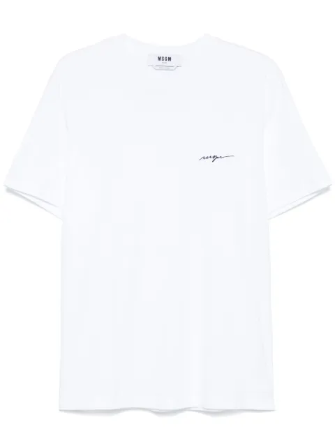 MSGM logo-embroidered T-shirt