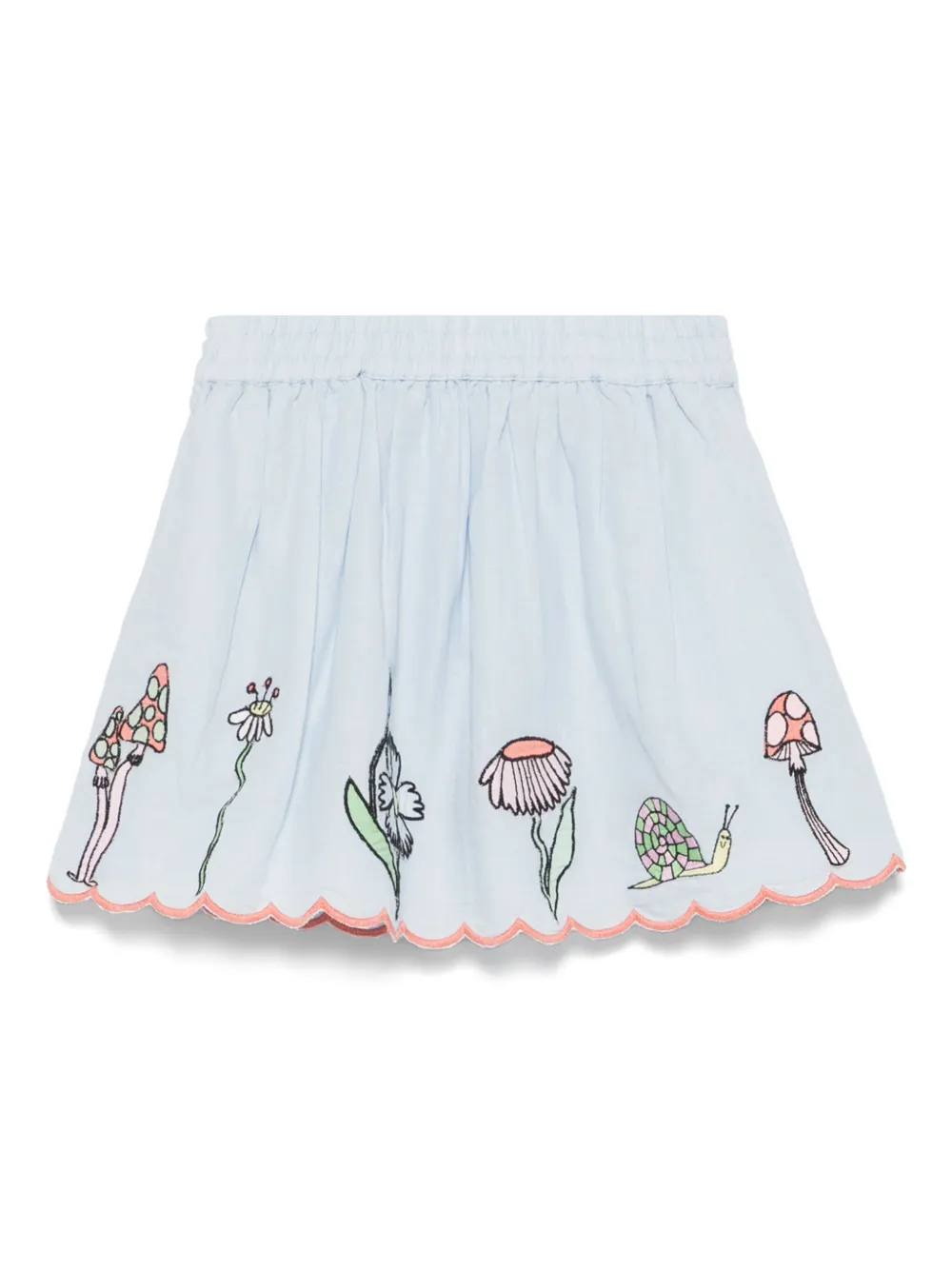 Stella McCartney Kids Rok met borduurwerk Blauw