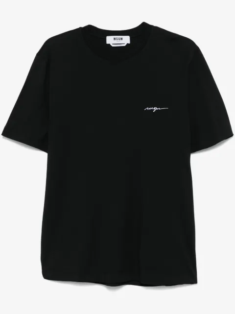 MSGM logo-embroidered T-shirt