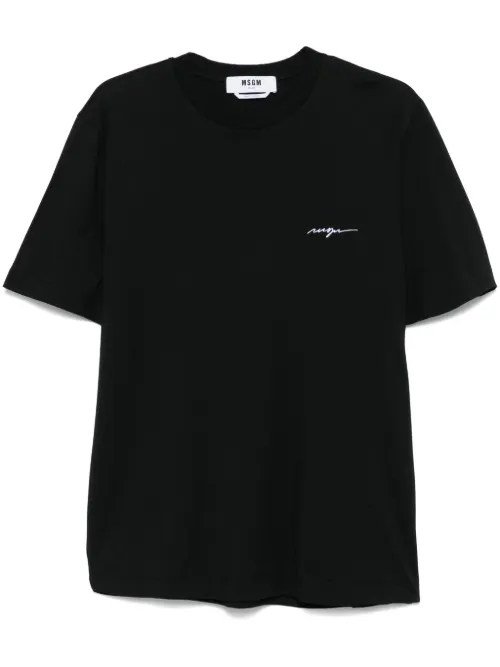 MSGM t-shirt à logo brodé - Noir - MSGM - Modalova