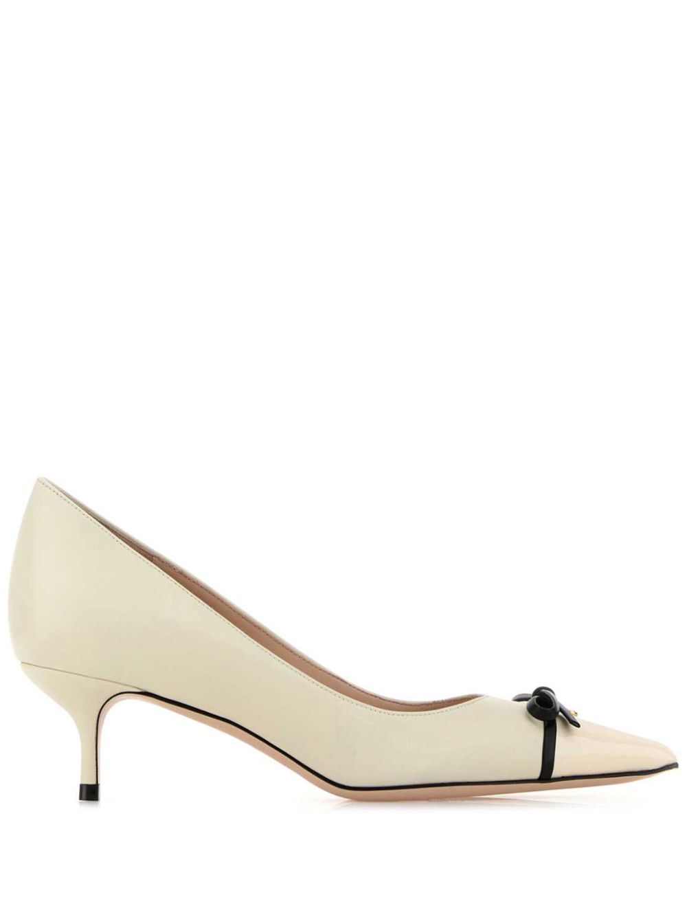 Valentino Garavani 45mm VLogo leather pumps Beige