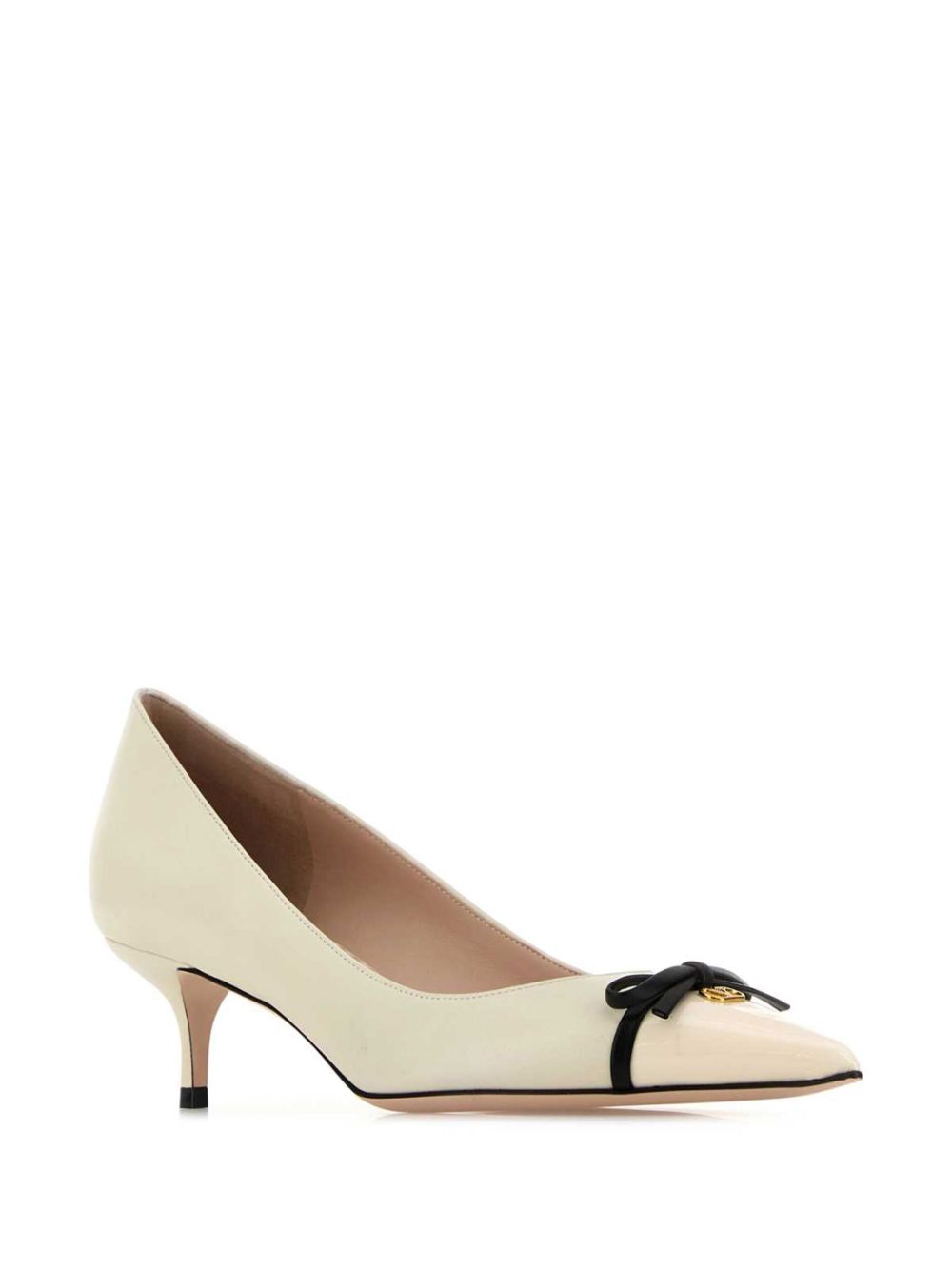 Valentino Garavani 45mm VLogo leather pumps - Beige