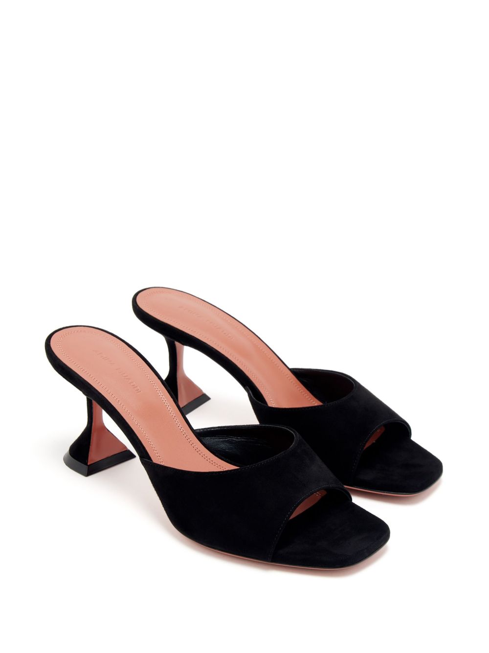 Amina Muaddi 70mm Lupita mules - Zwart