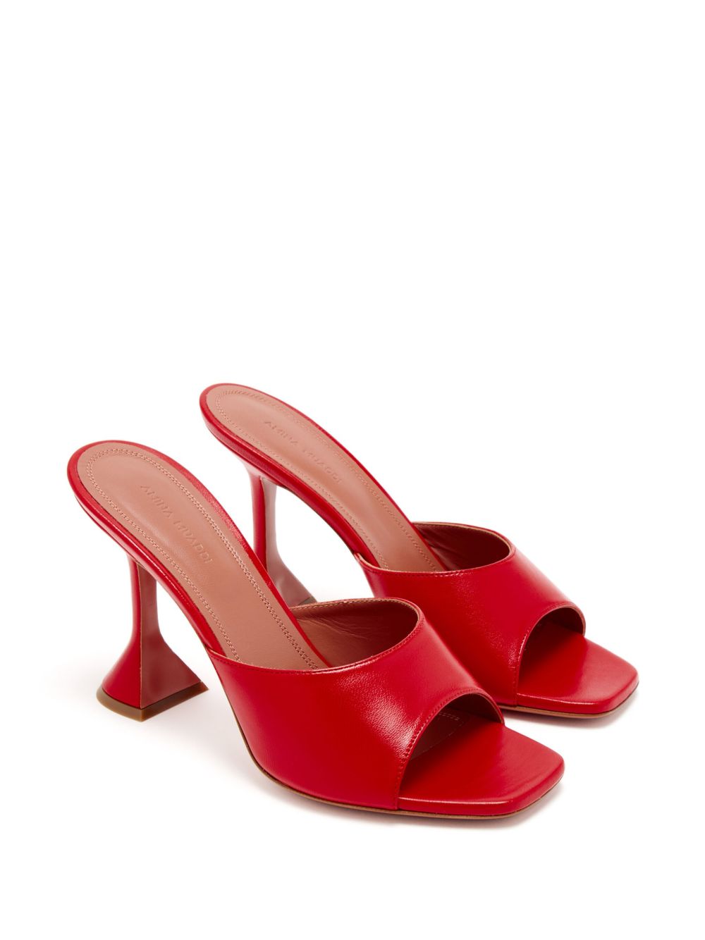 Amina Muaddi 95mm Lupita mules - Rood