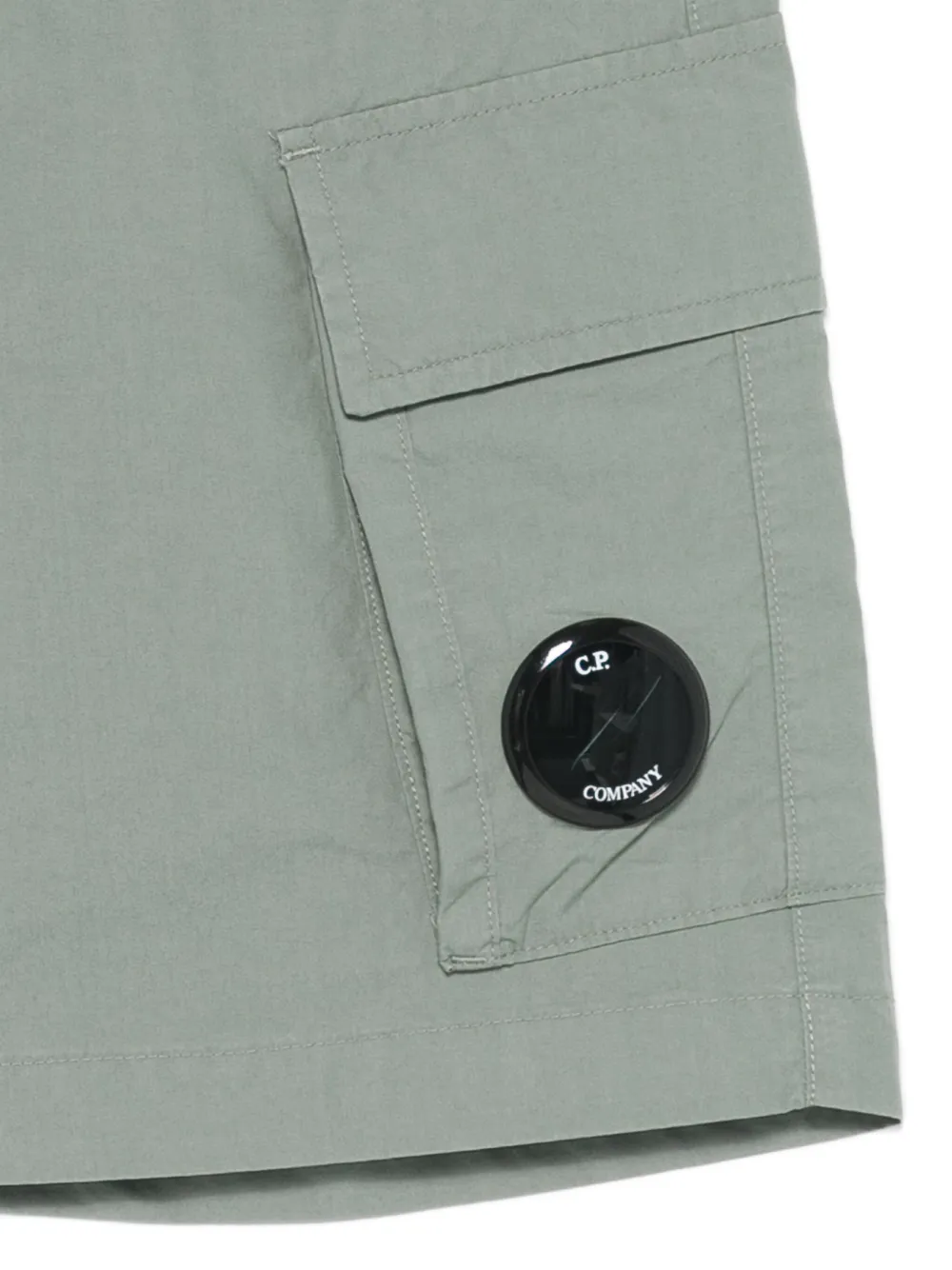 C.P. Company Kids Shorts met Lens-detail Groen