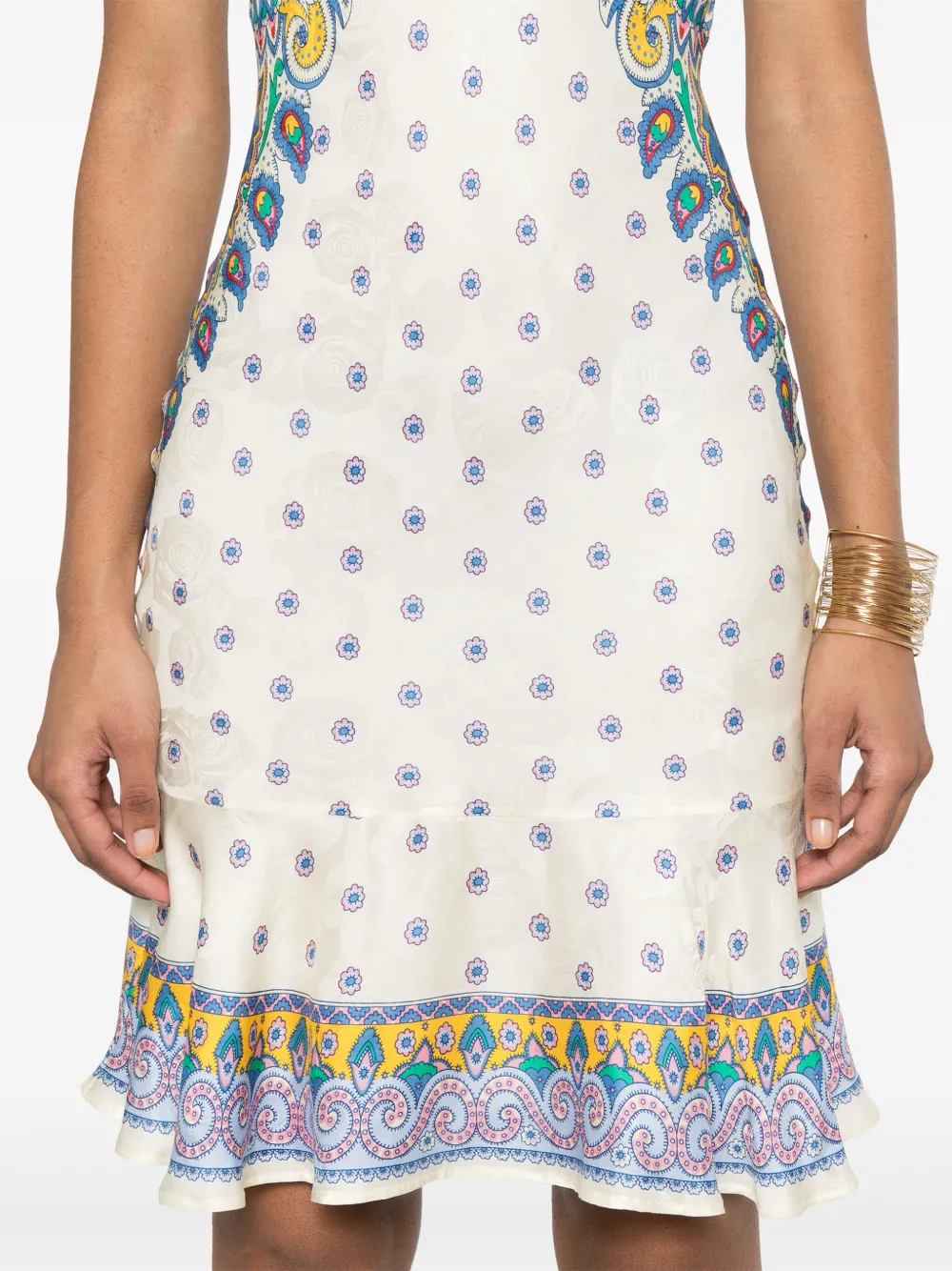 ETRO Jurk met paisley-print Beige
