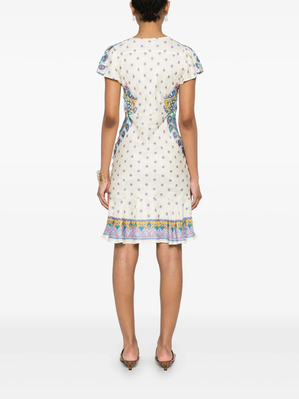 ETRO Jurk met paisley-print Beige