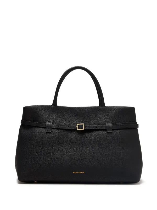 Manu Atelier 35 Le Cambon レザーハンドバッグ | ブラック | FARFETCH JP