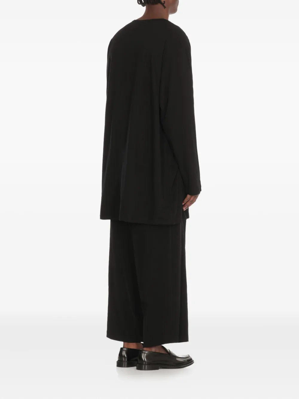 Yohji Yamamoto T-shirt met logoprint Zwart
