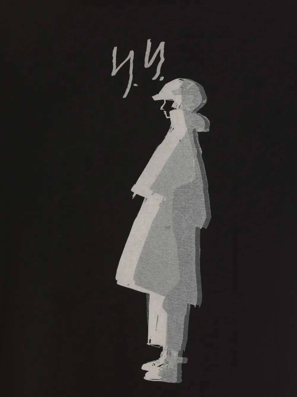Yohji Yamamoto T-shirt met logoprint Zwart