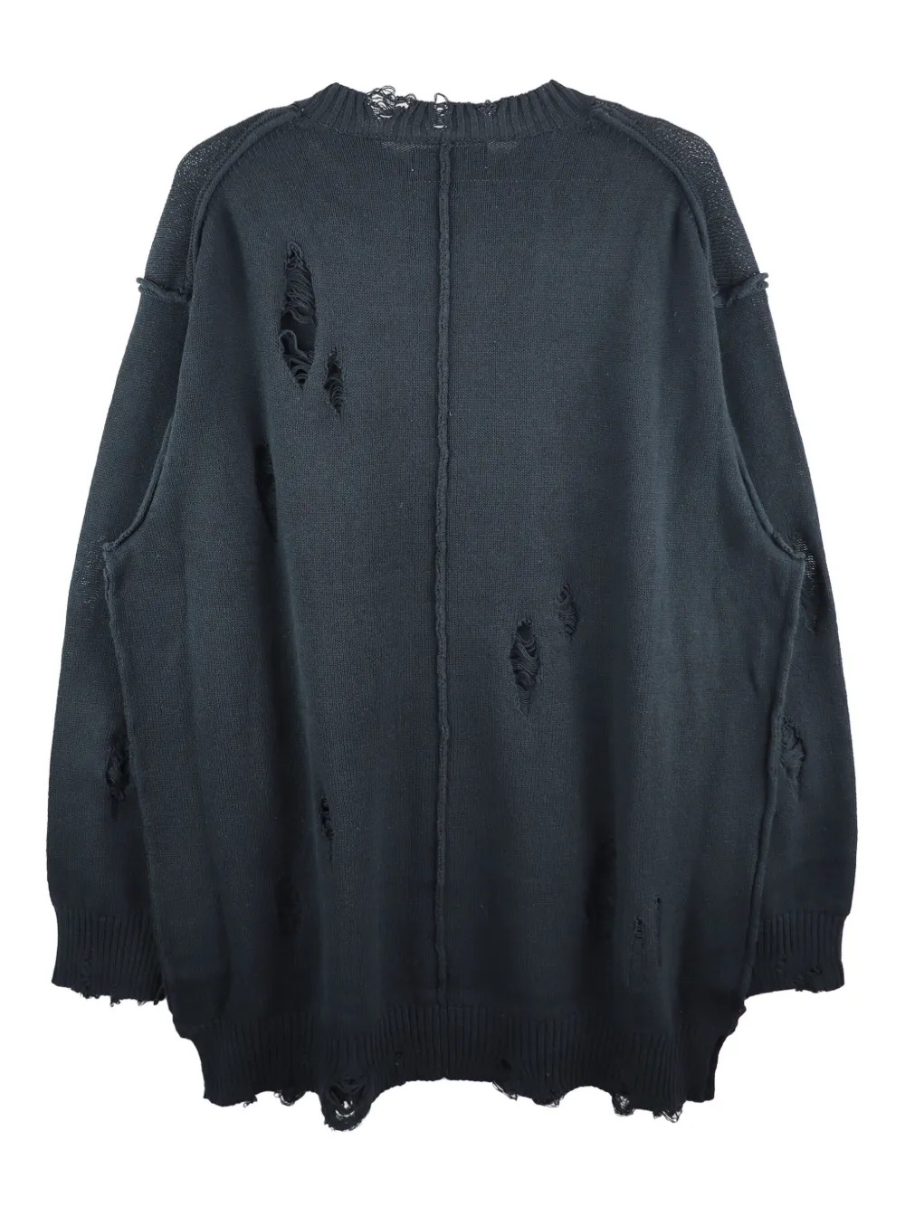 Yohji Yamamoto distressed sweater - Zwart