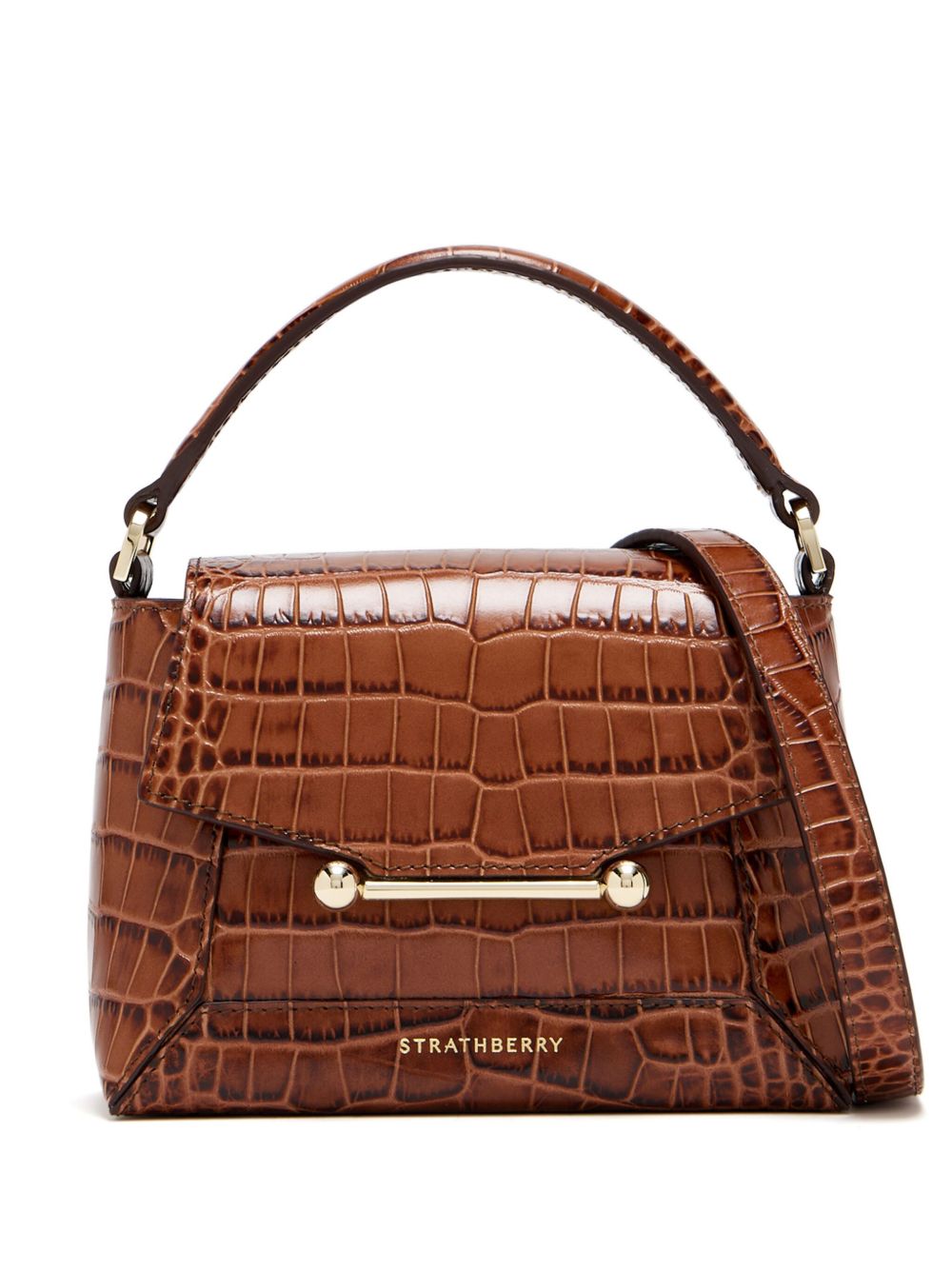 Strathberry Mosaic Leather tote bag - Brown