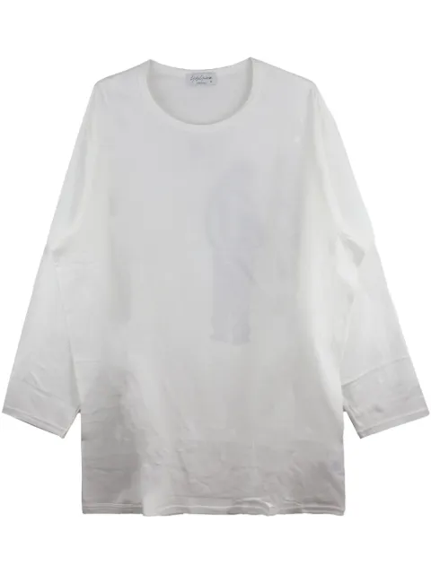 Yohji Yamamoto playera con logo estampado