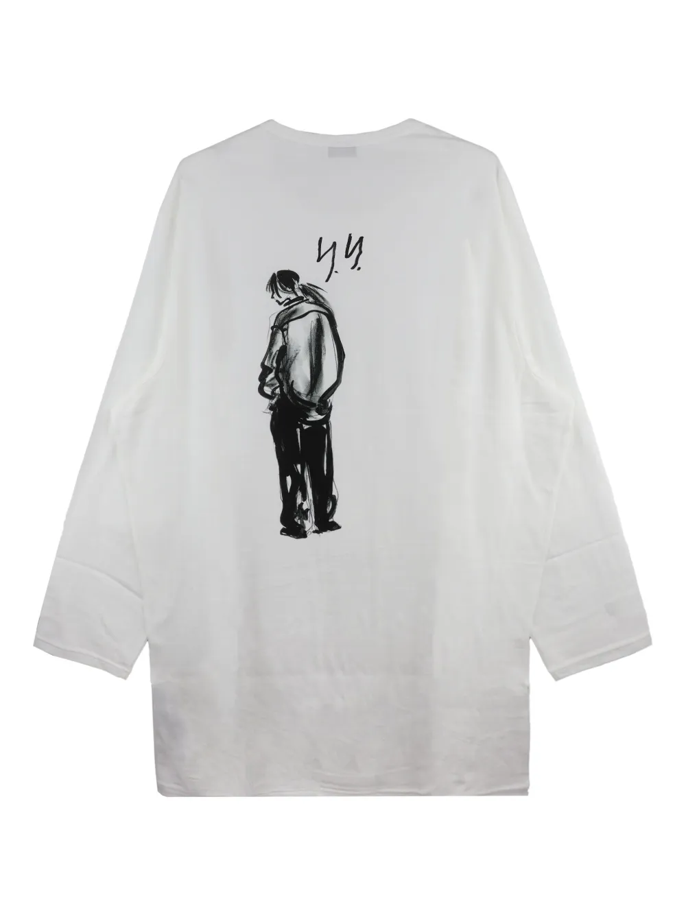 Yohji Yamamoto logo-print t-shirt - Wit