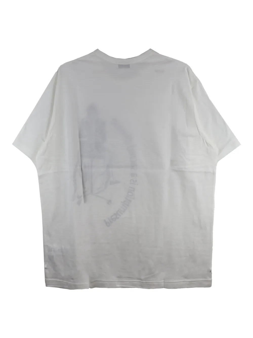 Yohji Yamamoto T-shirt met logoprint - Wit