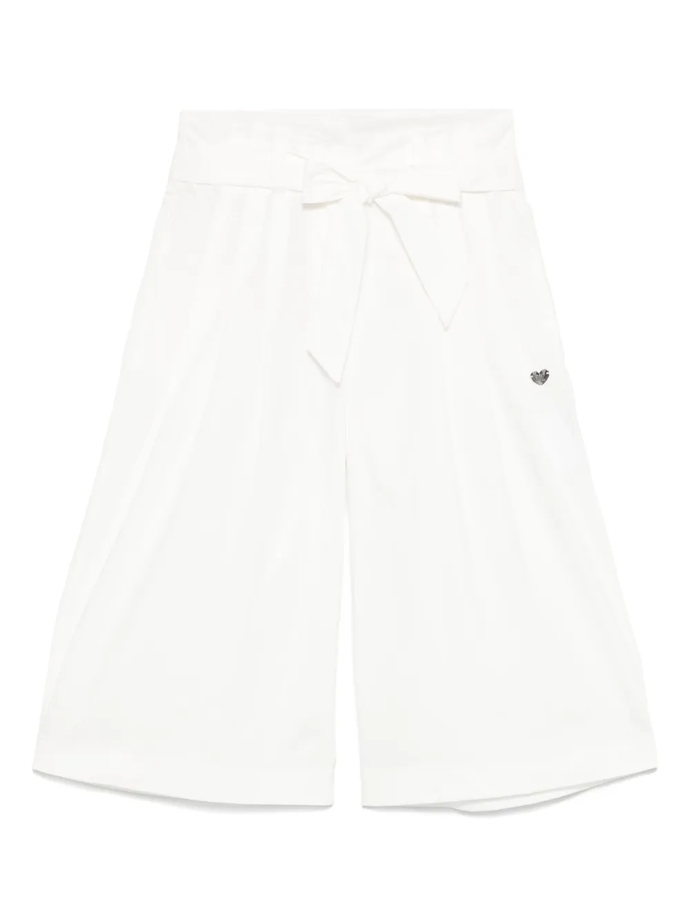 Monnalisa Broek met ceintuur Wit