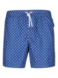 Fedeli flower-pattern swim trunk - Blue