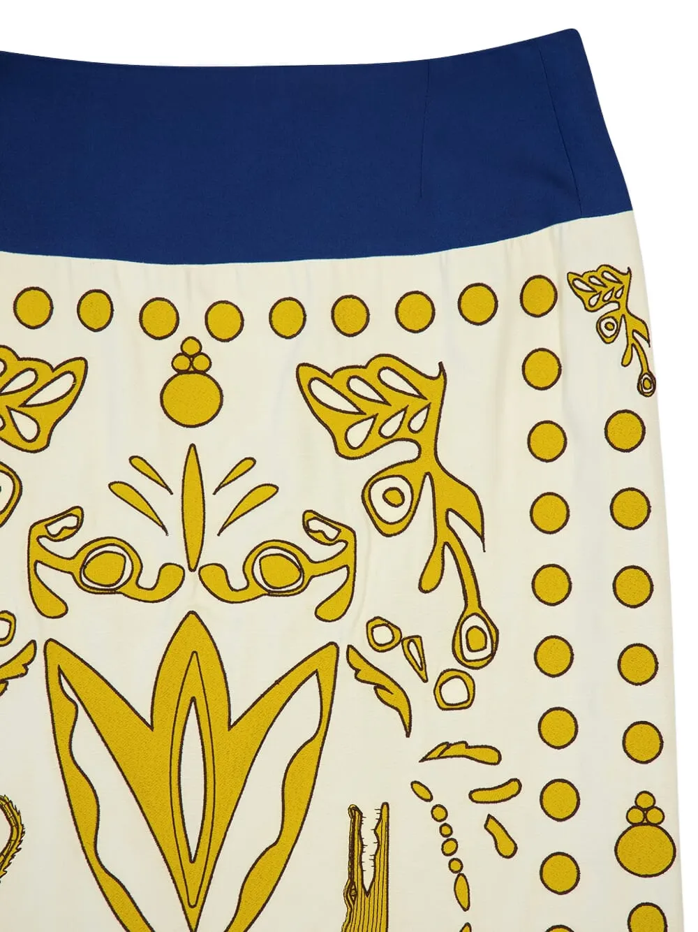 Paula Elizabeth Embroidered-crocodile Pencil Skirt In Multi