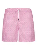 Fedeli patterned elastic-waistband swim trunks - Pink
