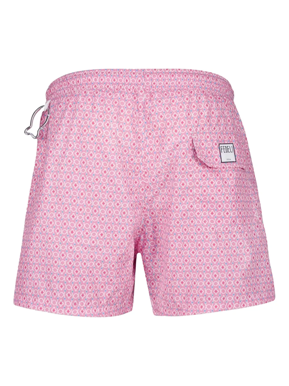 Fedeli patterned elastic-waistband swim trunks Roze