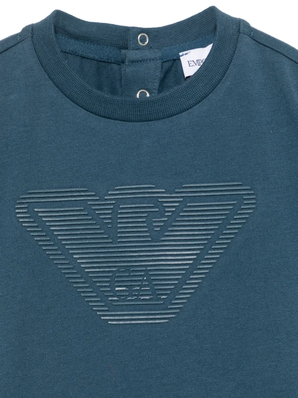 Emporio Armani Kids Katoenen T-shirt Blauw