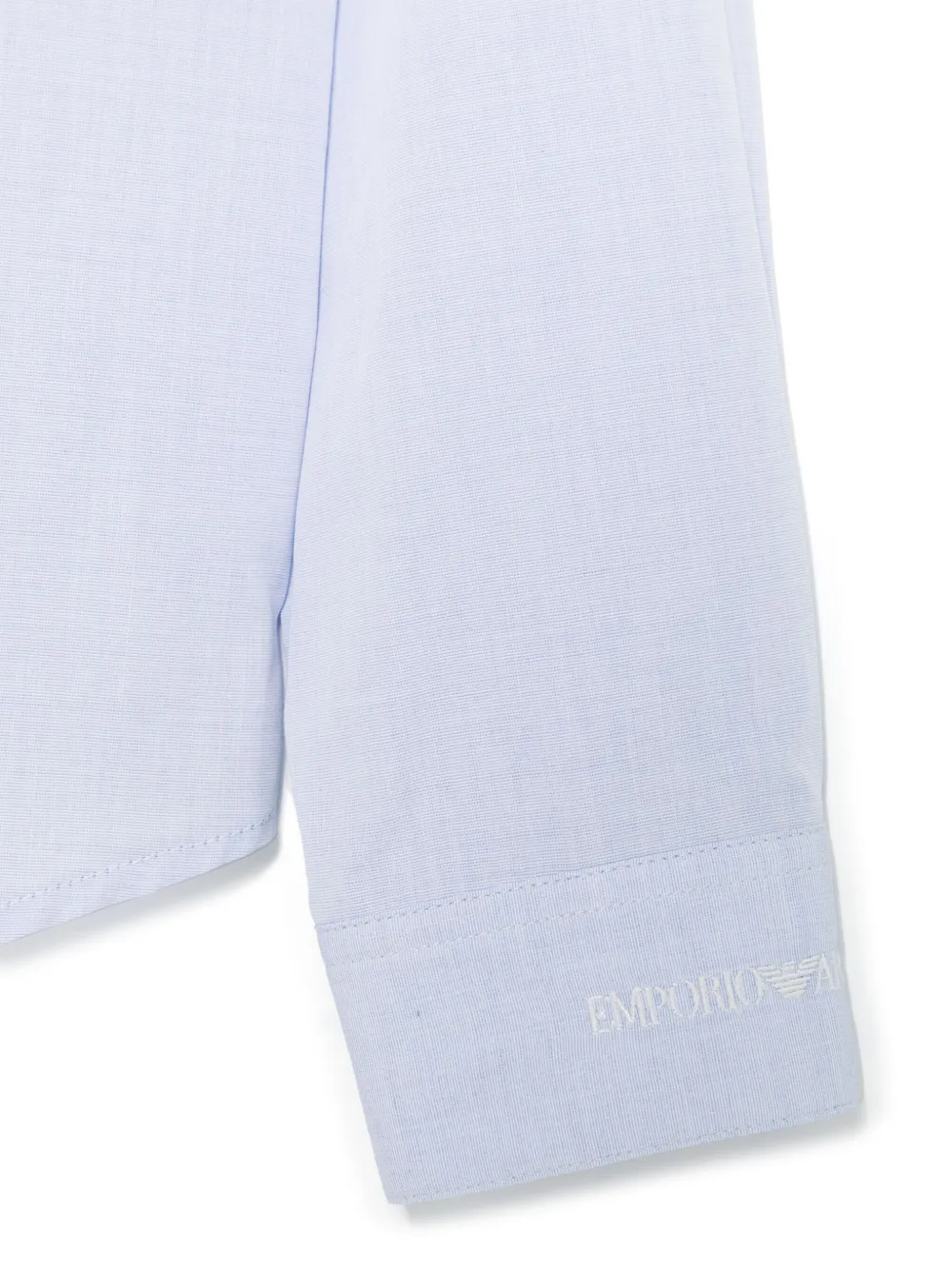Emporio Armani Kids Katoenen shirt Blauw