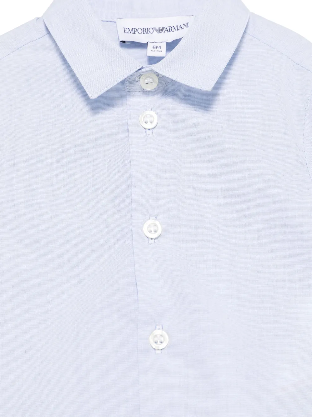 Emporio Armani Kids Katoenen shirt Blauw
