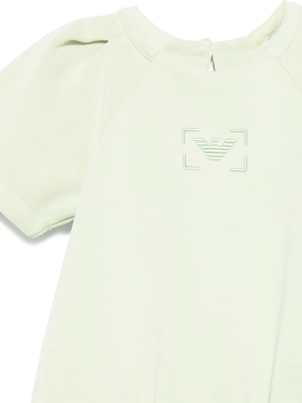 Emporio Armani Kids Jurk met geborduurd logo Groen