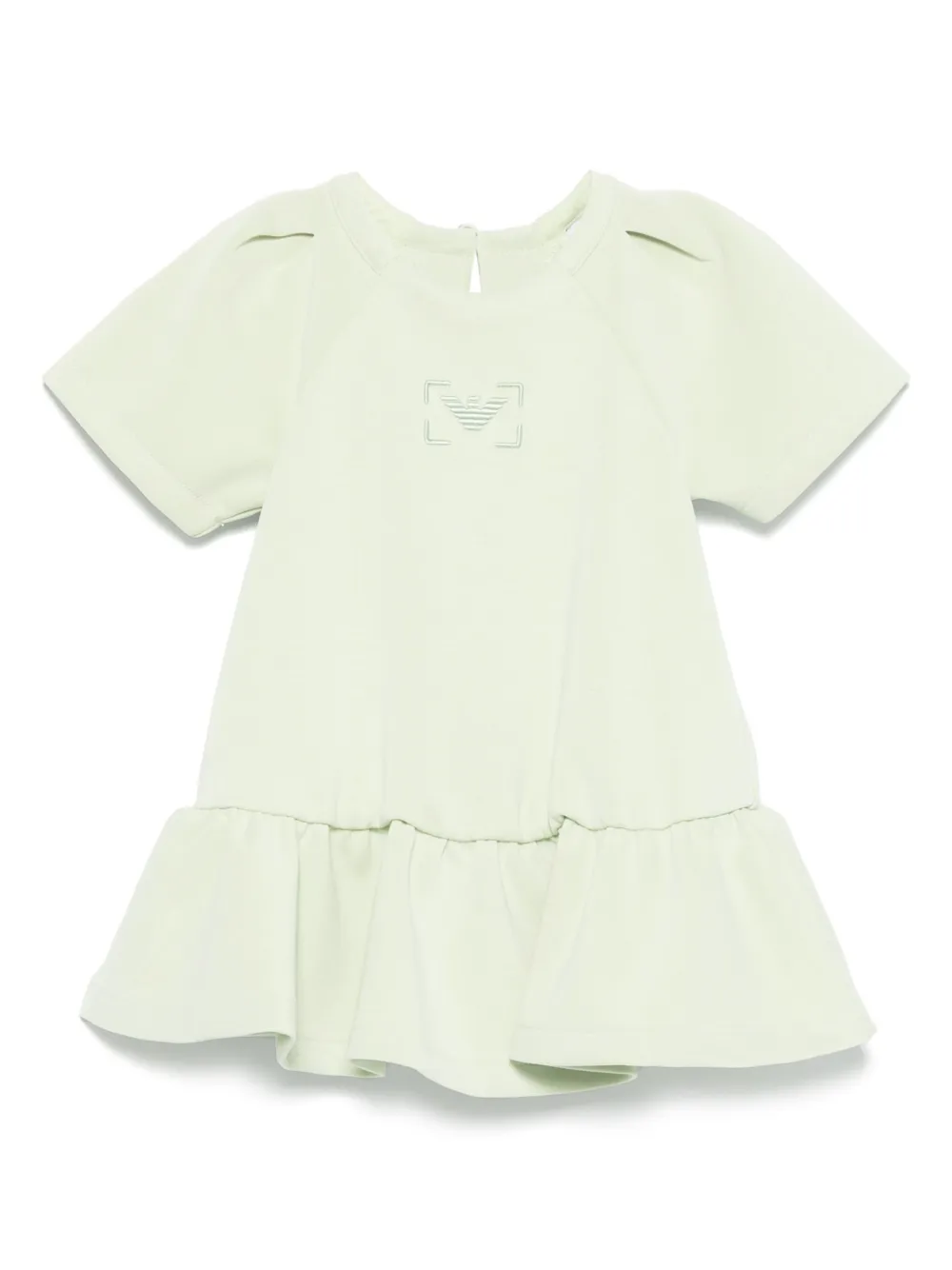 Emporio Ar i Kids Jurk met geborduurd logo Groen