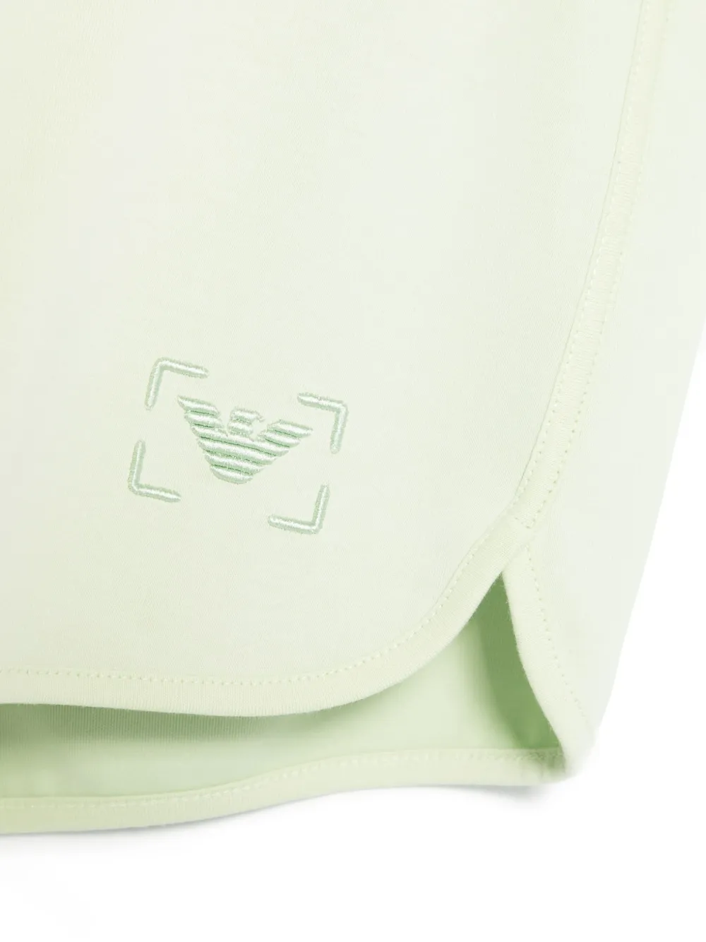 Emporio Armani Kids Shorts met geborduurd logo Groen