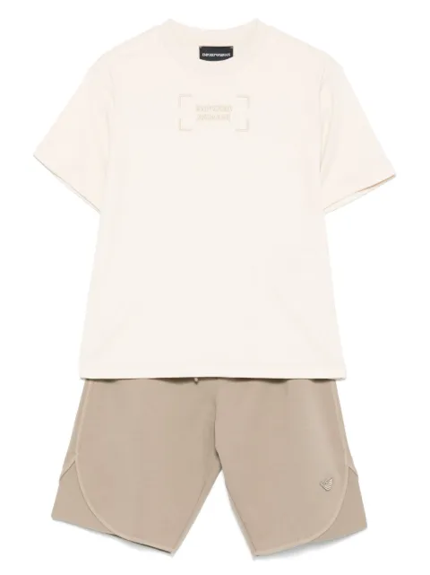 Emporio Armani Kids embroidered-logo shorts set 