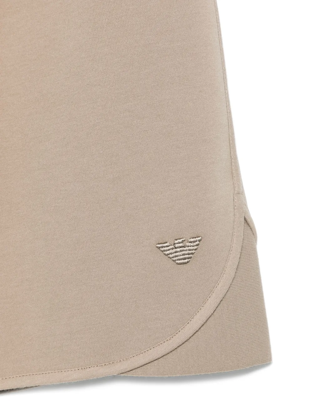 Emporio Armani Kids Shorts met geborduurd logo Beige