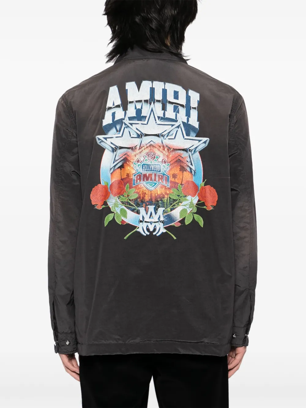 AMIRI Shirtjack met logoprint Zwart